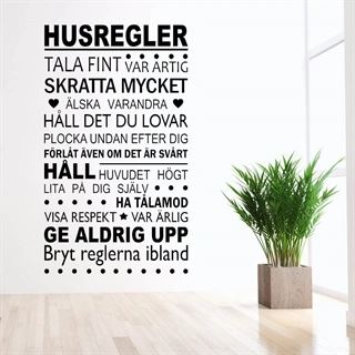 Wallsticker med moderne husregler