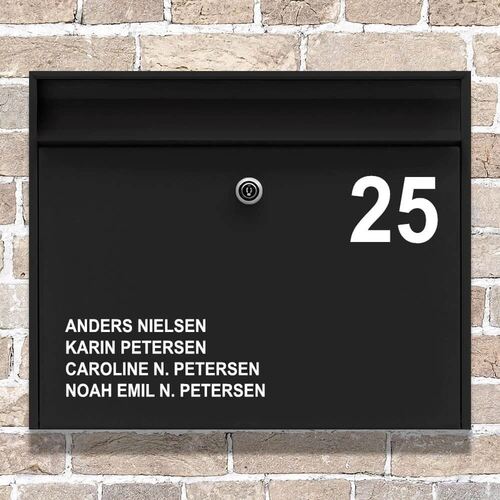 Navnestickers til postkasse