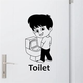 Toilet dreng - wallstickers