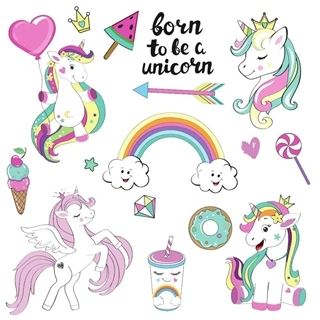 Wallstickers Ark med unicorns 1