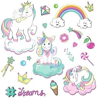 Wallstickers Ark med unicorns 2