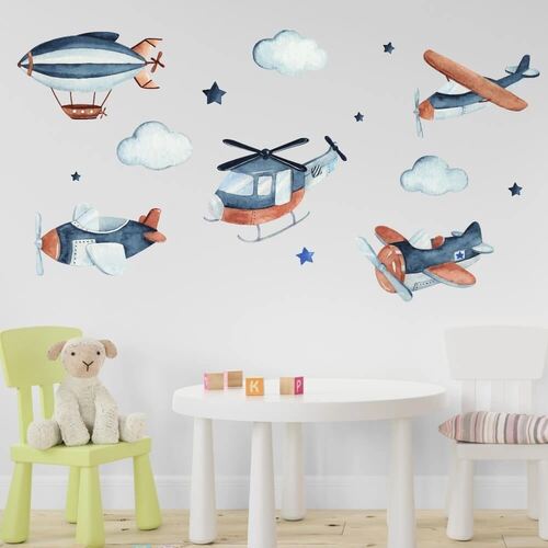Watercolor retro transport  wallstickers