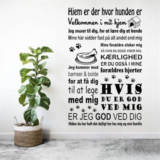 Hunderegler med navn(e) - wallstickers