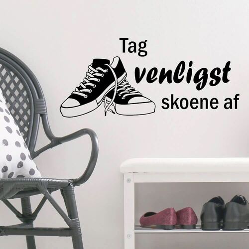 Tag venligst skoene af - wallstickers