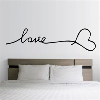 Wallsticker - Love med hjerte