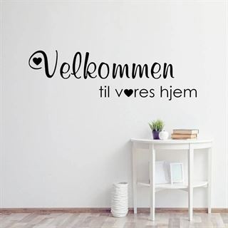 Velkommen til vores hjem #1 - Wallstickers