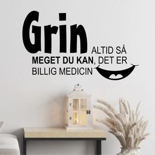 Grin meget wallsticker