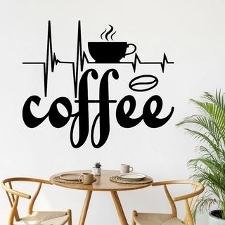 wallstickers coffee heart beat