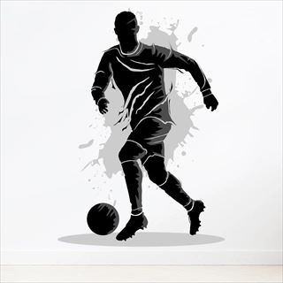 Fodboldspiller Ronaldo wallsticker med skygge