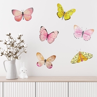 Akvarel sommerfugle wallstickers 