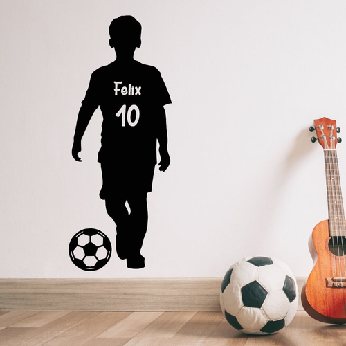 Personlig Fodboldspiller - wallstickers