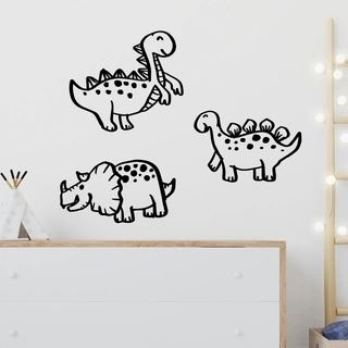 Håndtegnede Dinosaur sæt - Wallstickers