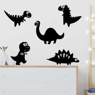 5 søde og sjove dinosaurer wallstickers