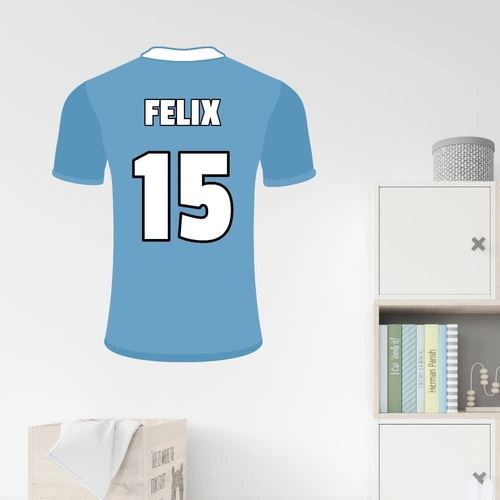 Fodbold spilletrøje Manchester City med valgfri tekst wallsticker