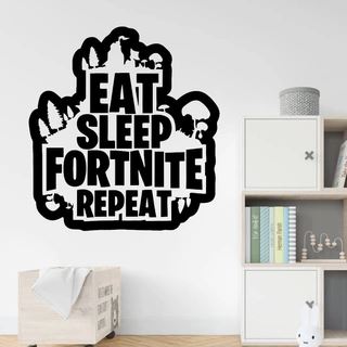 Eat, Sleep, Fortnite, Repeat Wallsticker