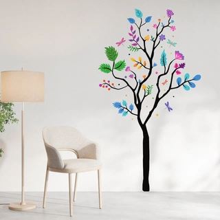 Farverigt træ - Wallsticker