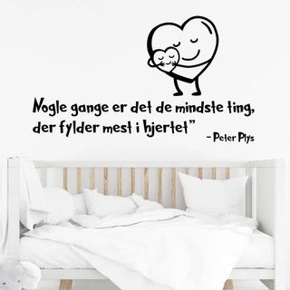 Peter Plys citat "De mindste ting" - Wallsticker
