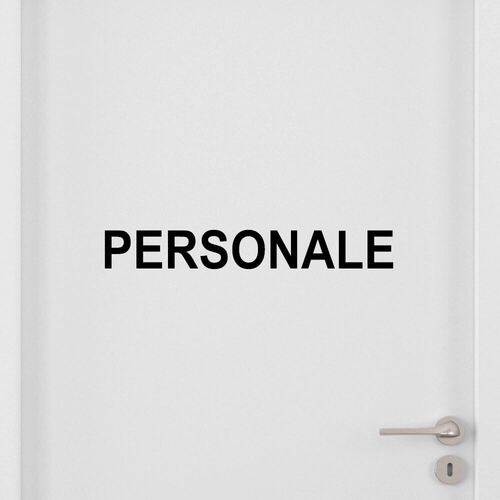 Personale selvklæbende dørskilt