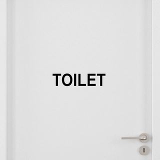 Selvklæbende dørskilt Toilet