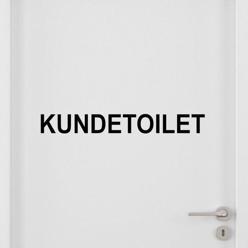 Kundetoilet selvklæbende dørskilt