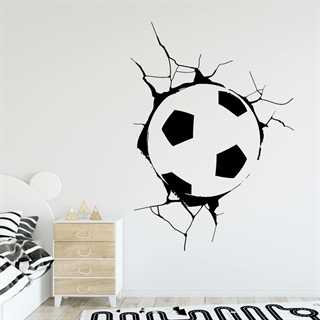 Fodbold med revner - wallstickers