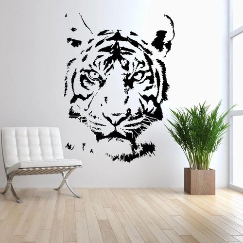 Tiger hovede - wallstickers