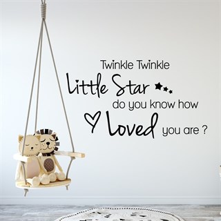 Tekst, Twinkle twinkle little Star - wallstickers