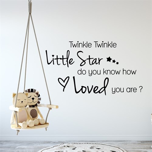 Tekst, Twinkle twinkle little Star - wallstickers